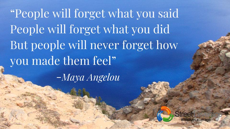 Maya Angelou - People will forget what you said